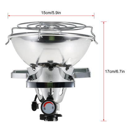 1000W Outdoor Portable Gas Heater with Piezo Ignition Camping Gas Stove Long Life Gas Warmer for Camping And Outdoor Use