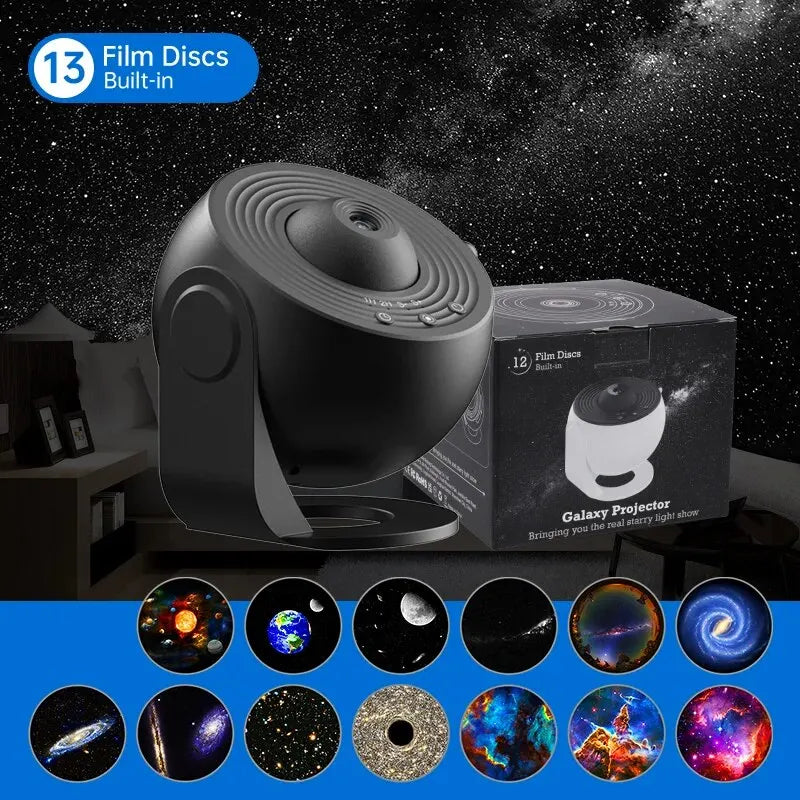 Galaxy Projector  Night Light Star Projector Light Projector for Bedroom 13 Film Discs Planetarium Projector for Kids