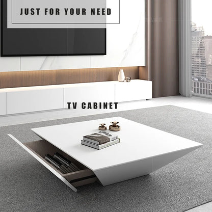 Modern coffee table large furniture, well-designed storage