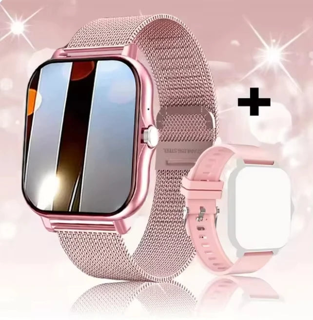 LAXASFIT Smart Watch 1.83 Inch HD Bluetooth Call Voice Assistant DIY Watch Faces Message Notification Fitness Tracker