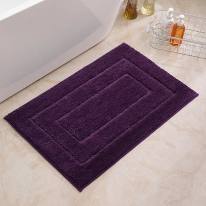 Thickened Bathroom Absorbent Floor Mat Solid Color Back Jacquard Quick-Drying Foot Pad Soft and Skin-Friendly Floor Carpet
