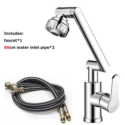 Basin Faucet Hot and Cold Wash Basin Household Bathroom Multi-function Booster Universal Rotating Faucet Kitchen Universal