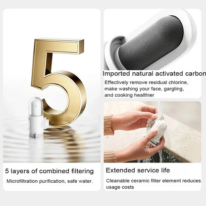 NEW MIJIA Faucet Water Purifier 2 Household Kitchen Tap Visible Water Filter Activated Carbon Percolator System -CN
