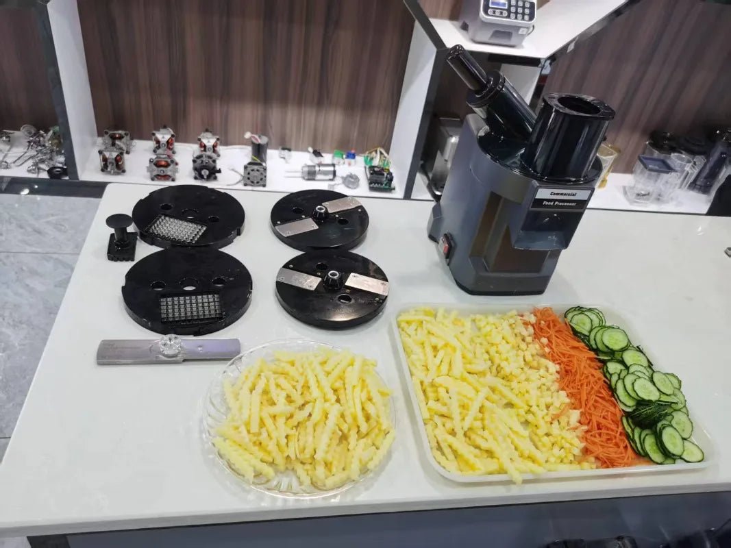 220V Vegetable Chopper  Multifunctional Electric Cutting Machine Carrot Potato Cutter Slice Shred Diced Food Processor