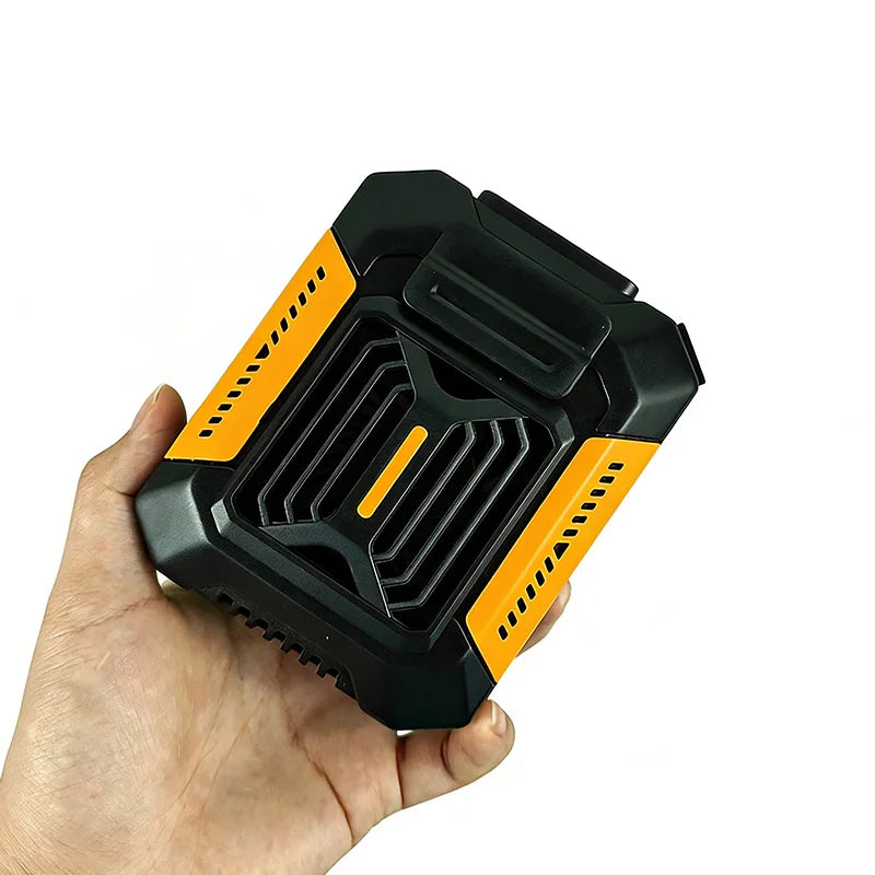 Portable air-cooling fan with strong airflow, wearable personal clip-on fan, USB charging, cool and compact mini fan