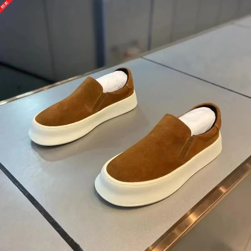 Men Casual Shoes Spring 2026 Comfortable Soft Sole Lightweight Breathable Loafers Fashion Versatile Leisure Slip on Flat Shoes