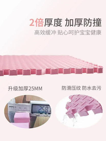 New 30*30cm Thicken Sports Gym Mat Protection EVA Leaf Grain Floor Mats Yoga Fitness Non-Slip Splicing Rugs Shock Room Play Mats