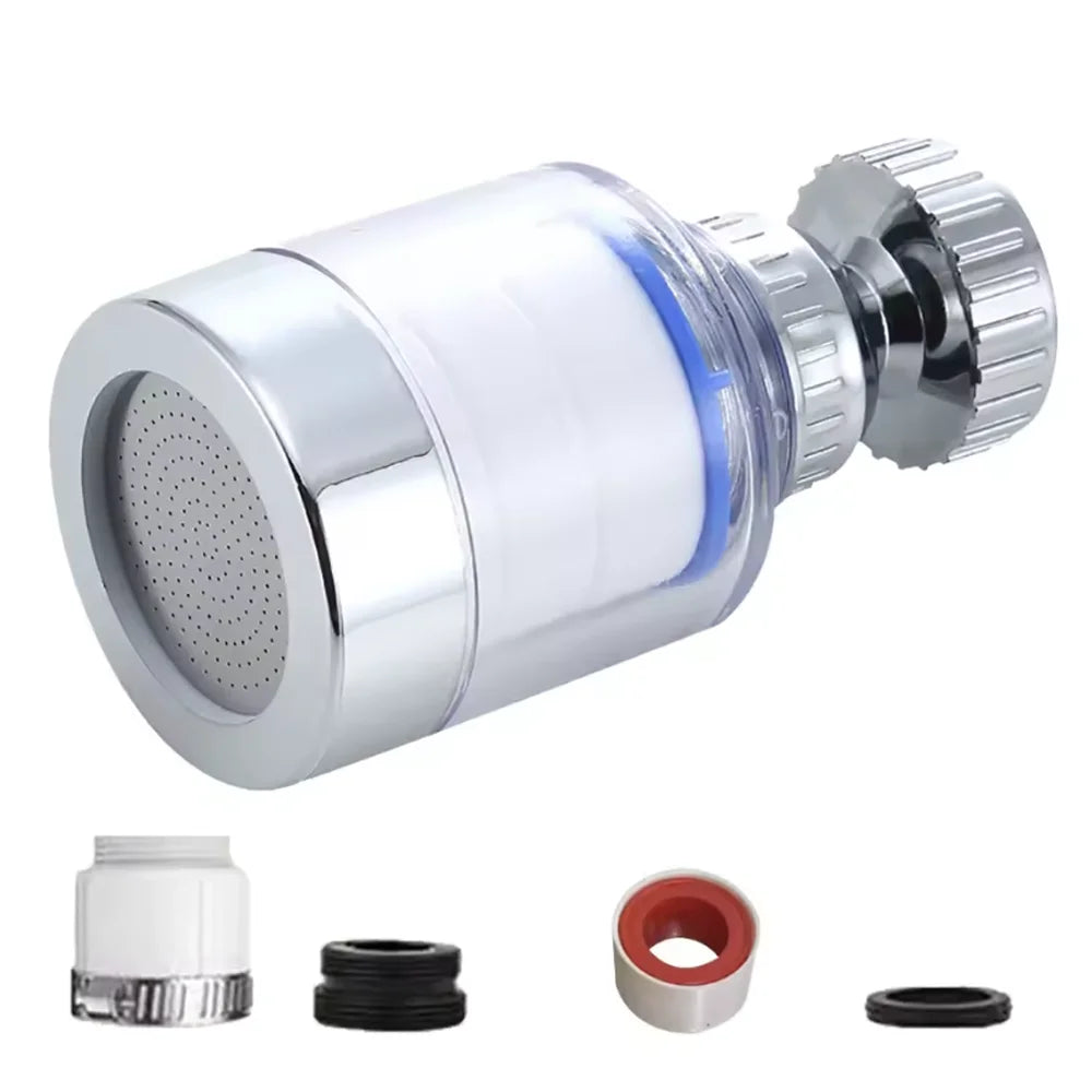 360 Degree Rotating Faucet Filters Bubbler Mount Anti-splash for Household Kitchen Bathroom Faucet Water Clean Filter Purifier