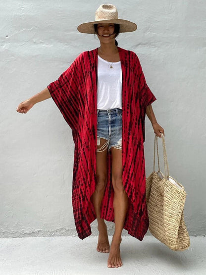 Bikini Cover Ups for Swimwear Women Printed Beach Kimono Self Belted Loose Wrap Beachwear Bathing Suit Dropshipping 22 Colors