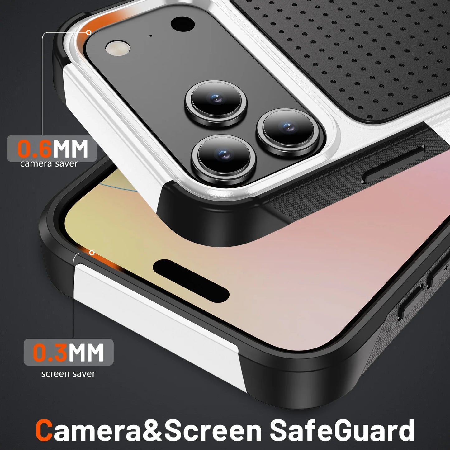 Protective Phone Case for Iphone 17 Pro Max Air 16 Plus 15 14 13 Pro Iphone17 Iphone16 Iphone15 Strong Hard Armor Cases