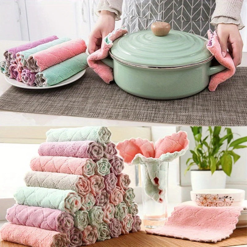 10PCS Multi-purpose Kitchen Towels,Durable,Highly Absorbent,Used for Efficient Cleaning in Bathroom,Living Room,Outdoor Etc