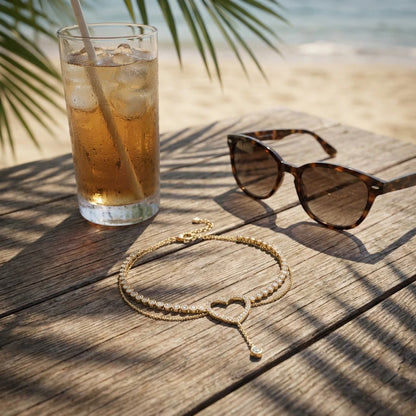 Sparkly Rhinestone Hollow Heart Teardrop Anklet Double Layer Foot Chain For Women Summer Beach Vacation Jewelry