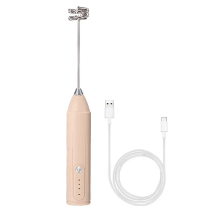 Electric Handheld Milk Frother 3-Speed Adjustable USB Rechargeable Portable Blender Mini Food Mixer for Coffee Lattes Milk