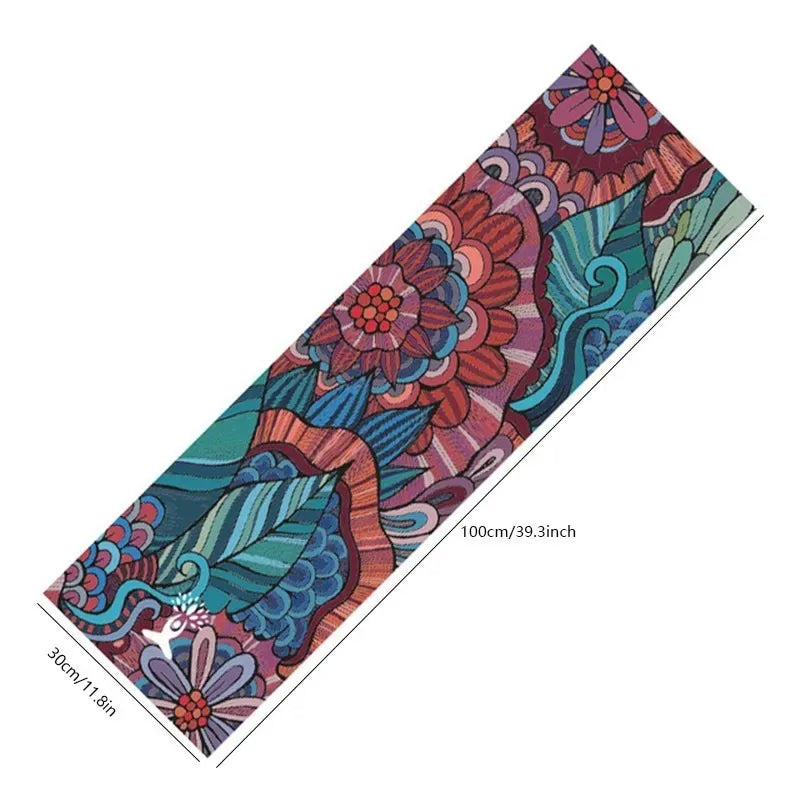 Yoga Cooling Sports Printed Towel 30*100cm Yoga Mat Cover Non-slip Gym Fitness Microfibre Travel Quick Drying Mat Pilates Gift