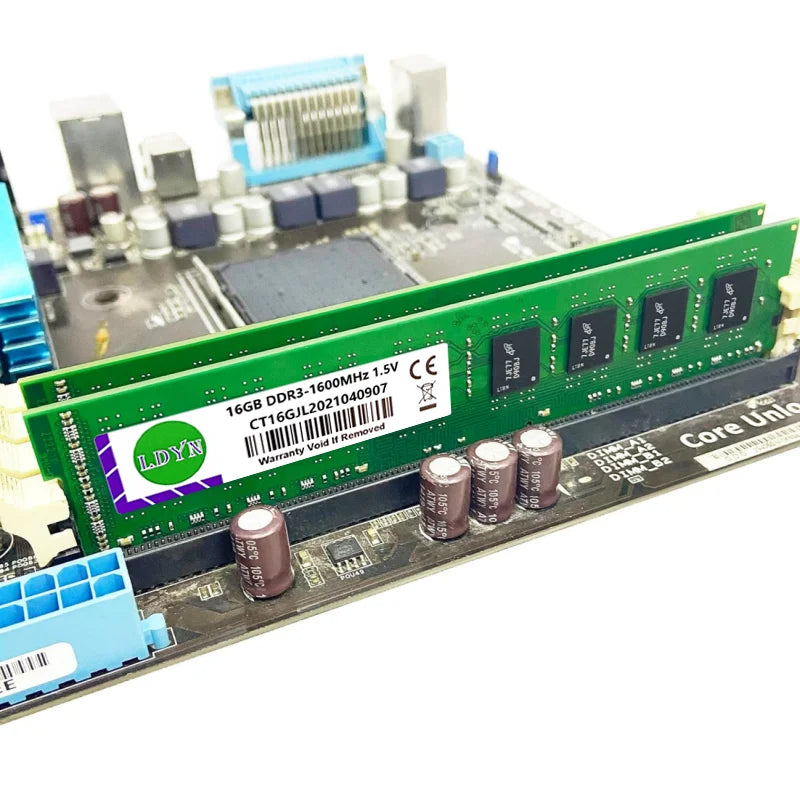 DDR3 16GB 1600MHZ  Desktop Memory Ram PC3-12800 UDIMM 240Pin Non-ECC Unbuffered 1.5V CL11 Dual Rank