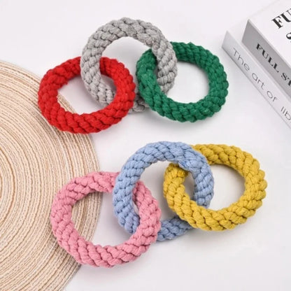 Cotton Dog Toys Puppy Chewing Toys Rope Knot Toy Durable Braided Dog Toys Dog Cleaning Teeth Braided Bone Rope Pet Products