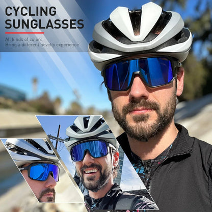 SCVCN New Cycling Sunglasses Men Road Driving Bike Glasses Outdoor Sports Running Women Bicycle Cycling Glasses UV400 Goggles