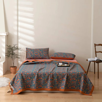 Decorative Bed Cover Blanket Ethnic Cotton Gauze Bedroom Bedspread On The Bed Double Quilts King Size Bed Comforters 220*240cm