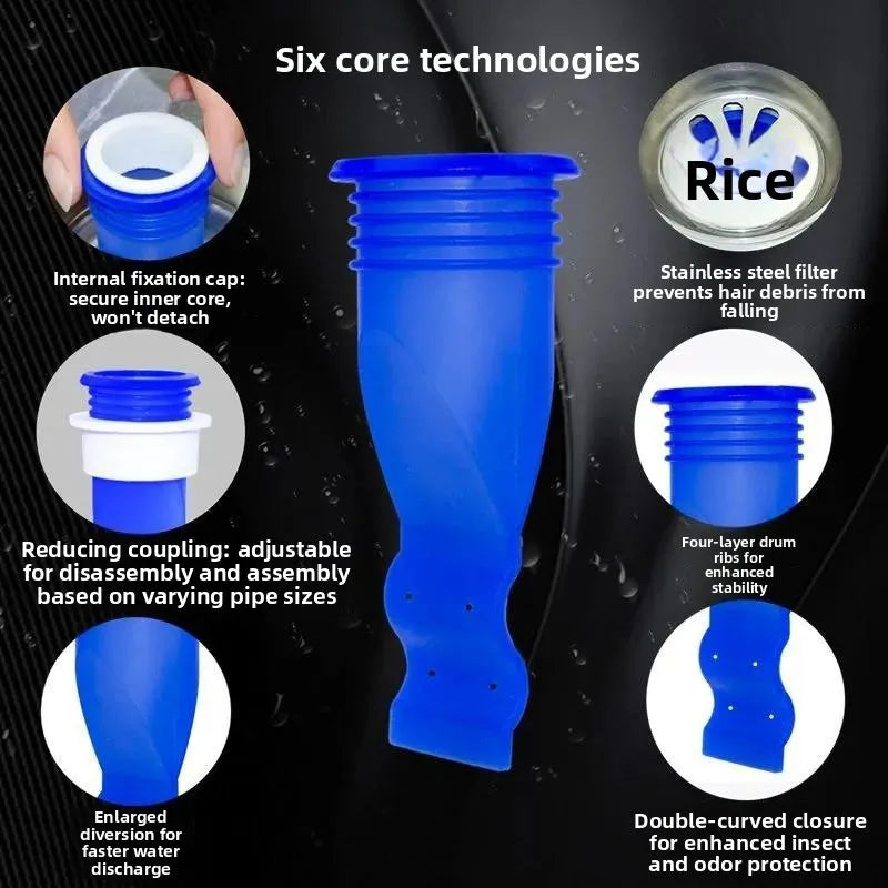 Kitchen deodorant silicone leak-proof core, sewer drain, sink sewer, one-way drain valve, sewer deodorant