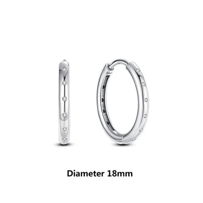 New 2026 Original 925 Sterling Silver Earrings For Women Piercing Hoop Love Heart Earings Rose Gold Wedding Gift Luxury Jewelry