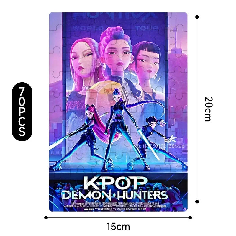 70/300PCS Wooden Jigsaw Puzzle Cool Cyberpunk Anime Family Interactive Game Collectible Gift for Adults Kids Teens Home Decor
