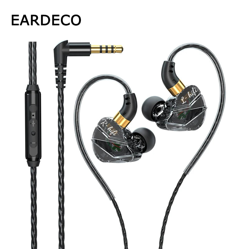 EARDECO 3.5mm Wired Earphone In Ear Wired Headphones Bass Sport Earphone Headphone with Mic Earphone Stereo Headphone Headset