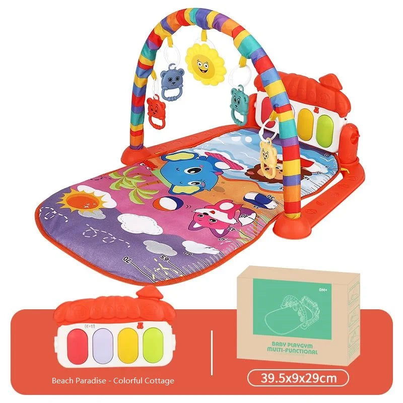Baby Fitness Racket Piano Toy Newborn Baby Music Pedal Piano Fitness Equipment Soft Detachable Baby Climbing Mat Pedal Toy