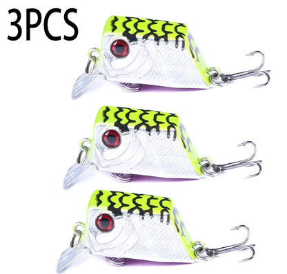 Hengjia 4.5cm 7g Square Crankbait Fishing Wobbler Diving Swimming Bait for Bass Pike Artificial Fishing Tackle