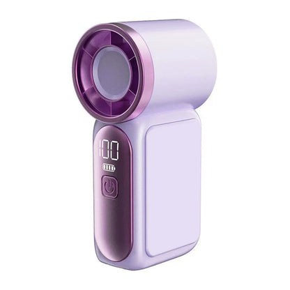 Portable Handheld Mini Fan High Speed Personal Fan With LED Display USB Rechargeable Mini Fan With Lanyard For Makeup Travel