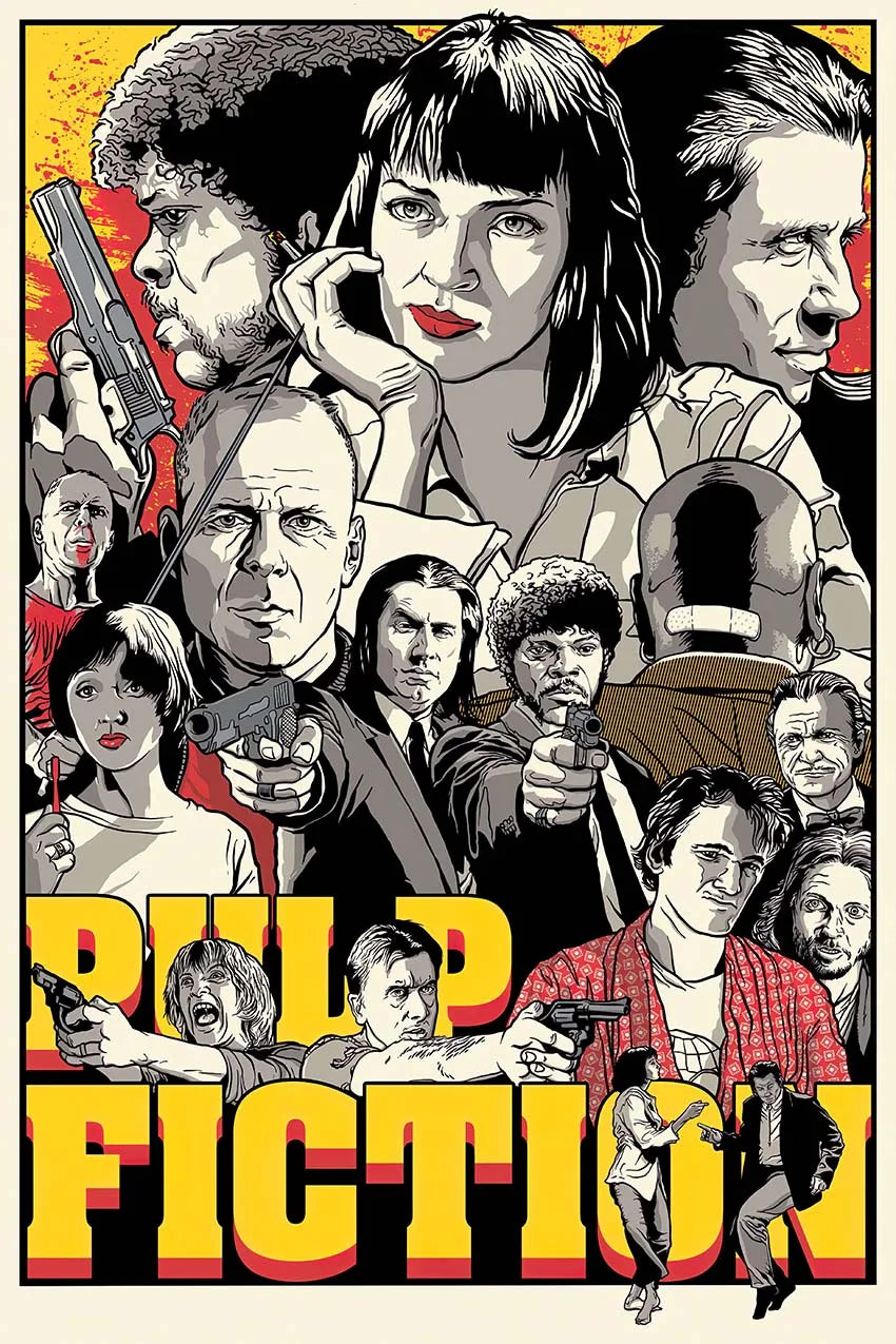 Modern Painting Posters and Prints Movies Pulp Fiction Canvas Painting Wall Art Pictures for Home Living Room Decor Cuadros