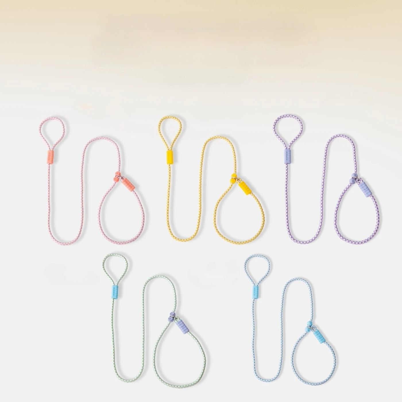Pet Dog Training Round Rope Light Weight Nylon P Chain Collar Adjustable for Small Medium Dogs Walking Leash Pet Supplies