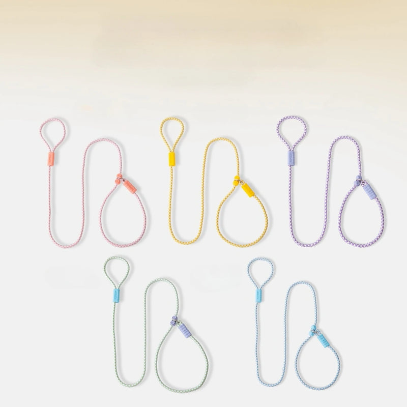 Pet Dog Training Round Rope Light Weight Nylon P Chain Collar Adjustable for Small Medium Dogs Walking Leash Pet Supplies