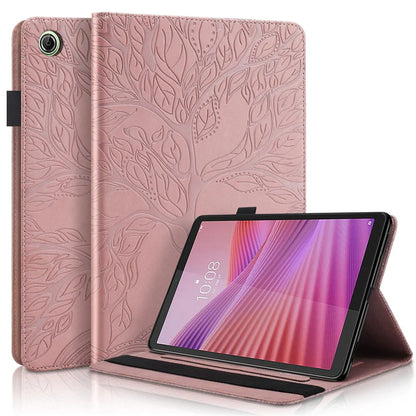 Tablet Funda For Lenovo Tab One 8.7 Case TB305FU TB305XU Emboss Tree Wallet Stand Cover For Lenovo Tab One / Lenovo Tab K9 Case