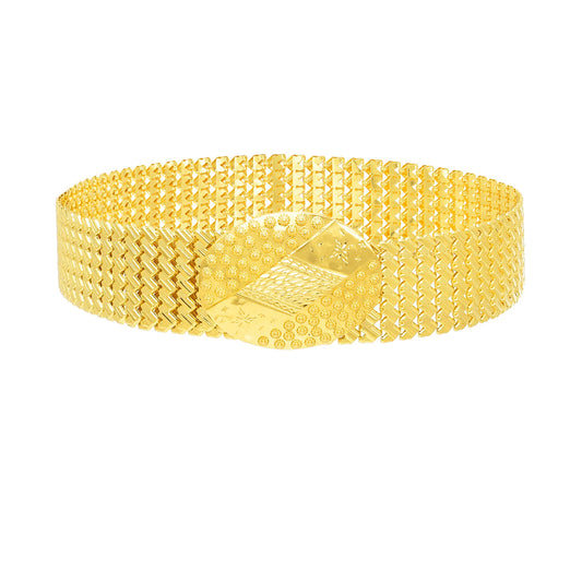 Gold Plated Women Metal Belt Body Jewelry Alloy Carved Flower Statement Waist Chains