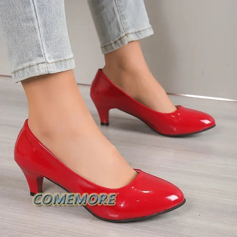 Women's High Heels Pumps Nude Shallow Mouth Women Shoes Fashion Office Work Wedding Party Shoes Ladies Shoes Summer Heels Woman