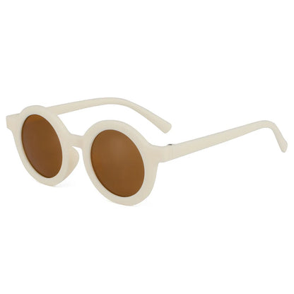 Children's sunglasses, inset style  round frame, 1-7 year old baby sunglasses, sun shading, sun protection