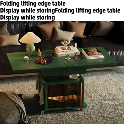 Mobile Small 60cm Coffee Table Home Living Room Luxury Folding Lounge Center Side Table Carts Mesa De Centro Nordic Furniture