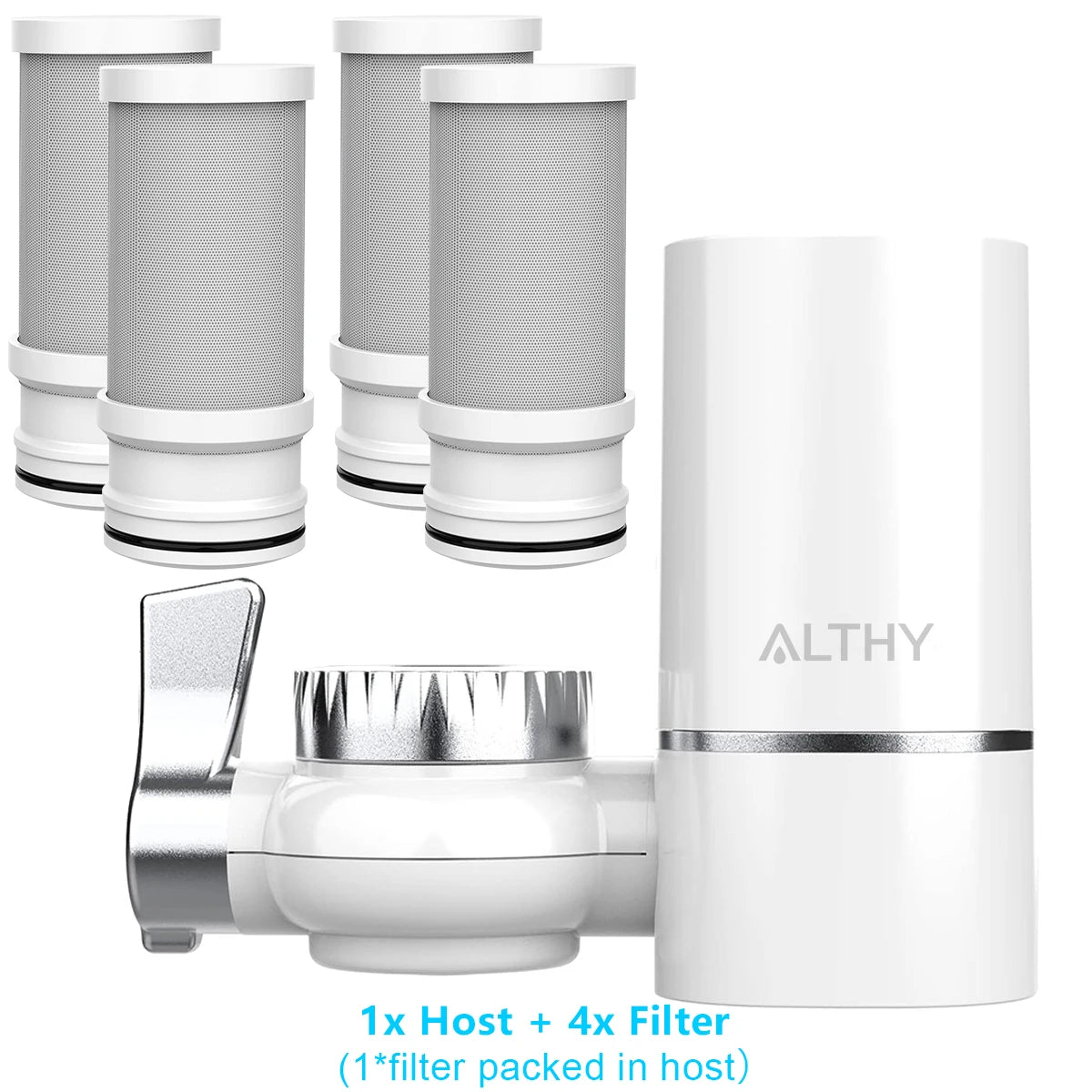 ALTHY Faucet Tap Water Filter Purifier System, Reduces Lead, Chlorine & Bad Taste NSF Certified 320-Gallon Kitchen