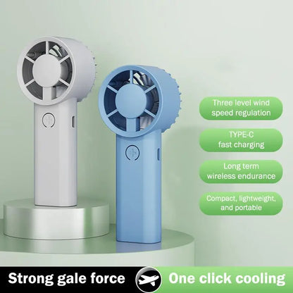 Portable Fan Creative Small Fan Pocket Hand-held Fan Lightweight Adjustable Cute Handheld Outdoor Fan Air Cooler Students Gift