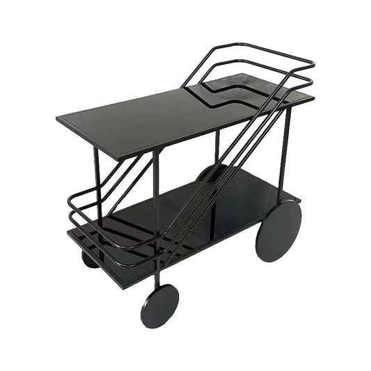 Dining car, iron art small cart, multifunctional, movable tea cart, dessert, food side, wine rack, restaurant side table