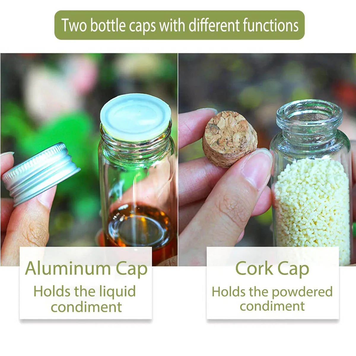 Outdoor Camping Spice Bottle Bag Set Portable Camping Picnic Seasoning Bottle Storage Bag Condiment Jar Seasoning Bottle Holder