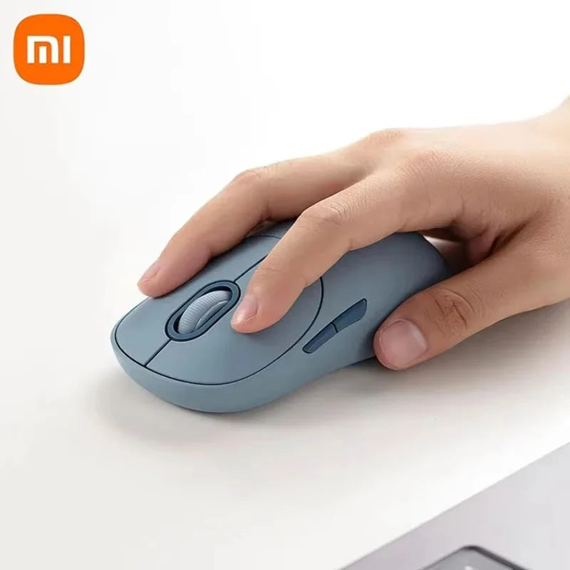 Xiaomi Wireless Mouse 3 Color Version Bluetooth Dual Mode 2.4GHz 1200DPI Ergonomic Optical Laptop Computer Soft-tone Keying Game