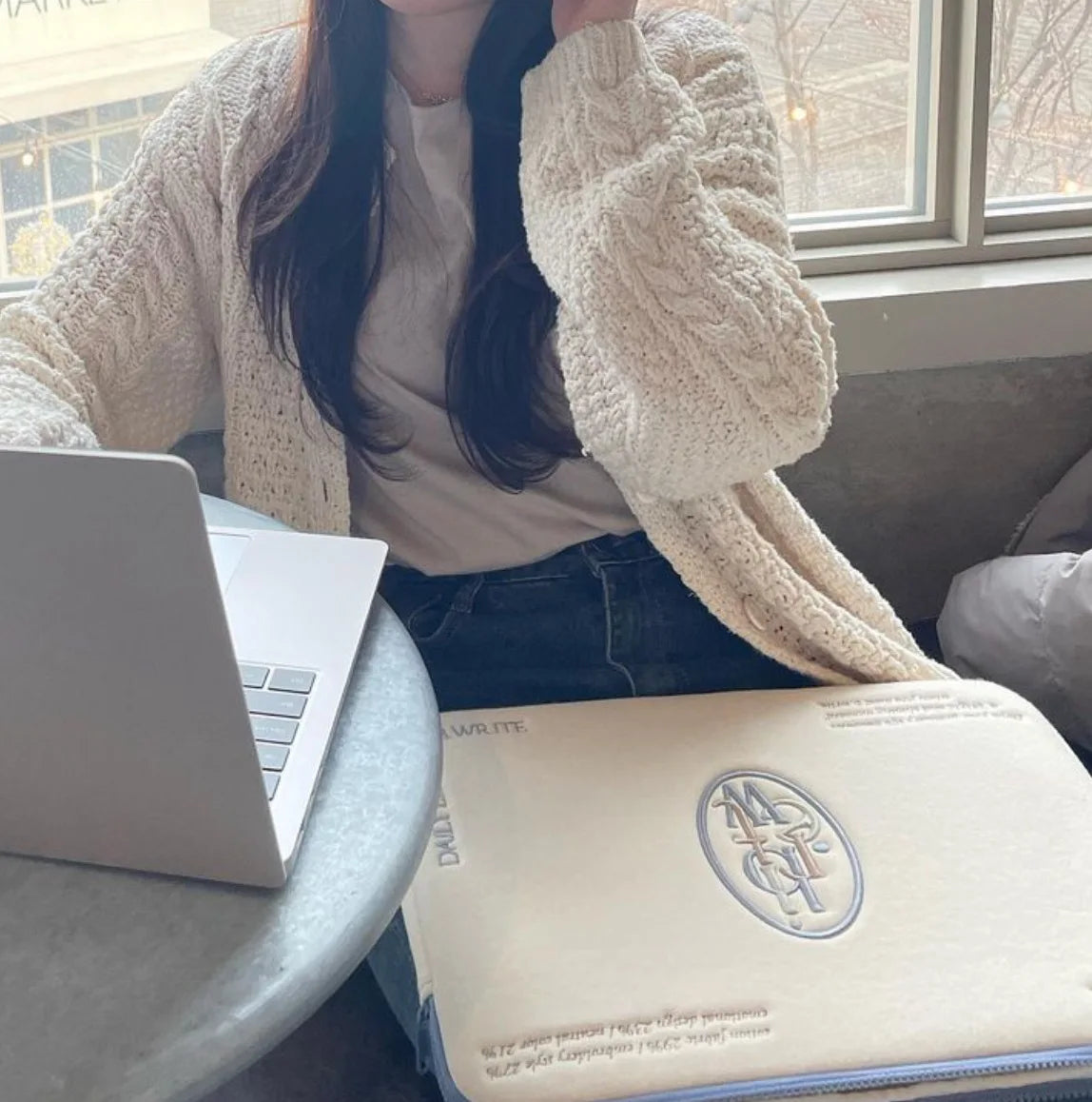 Ins Simple Letter Tablet Bag Computer Case for Ipad Pro 11 12.9 Air4 5 10th Protective Case Macbook Dell Lenovo 14 15.6'' Bag