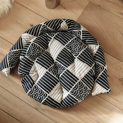 Four season universal cat nest with ball, cotton rope, woven pet nest, round, scratch resistant pet supplies
