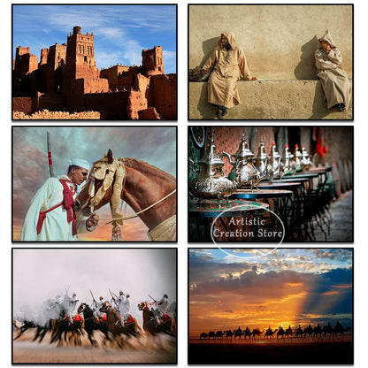 Morocco Essaouira Sunset Cultural Attractions Art Print Canvas Painting Wall Picture Modern Living Room Wall Home Decor Gifts