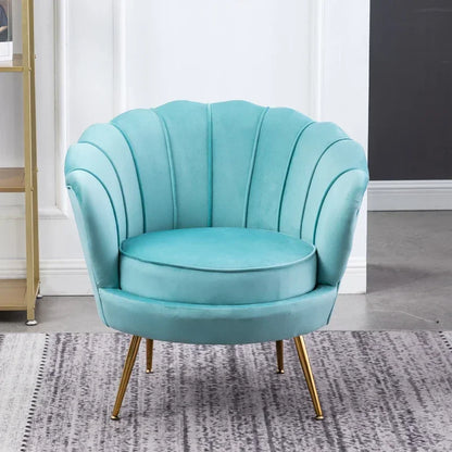 Nordic Modern Simple Single Sofa Light Luxury Living Room Bedroom Seat Solid Wood Frame Soft Sofa for Elegant Decor