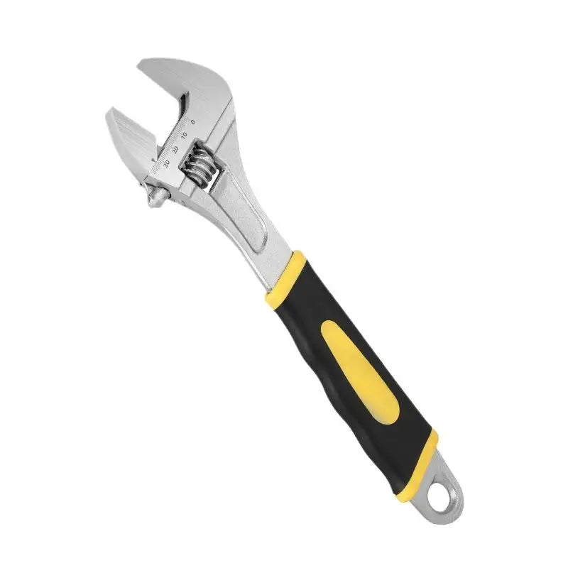 6-10 Inch Heavy Duty Adjustable Wrench With Rubberized Handle Box End Professional Tool Kit Construction Equipment