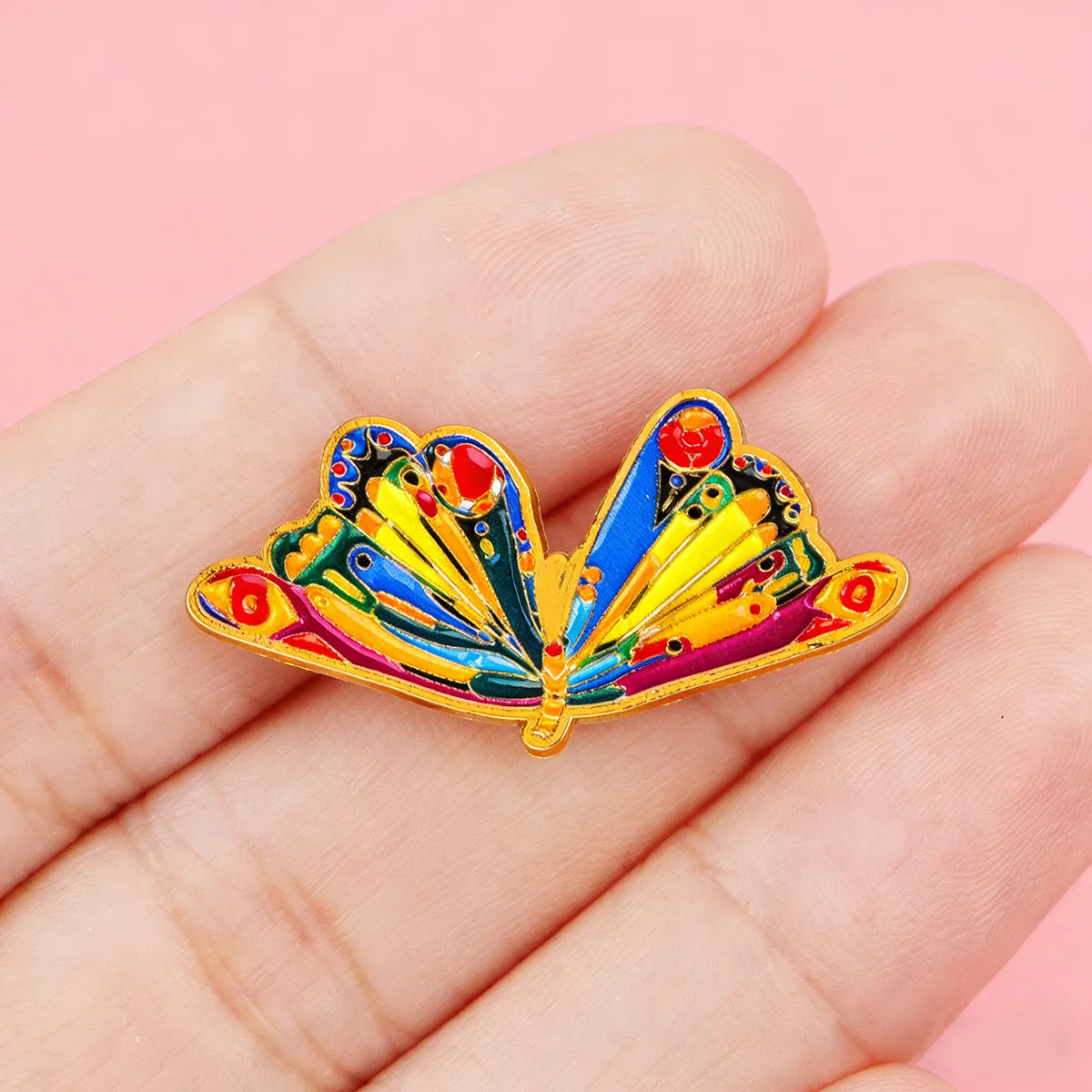 Colorful Caterpillar Butterfly Enamel Pins Animals Brooch Lapel Pin Badge on Backpack Clothing Accessories Fashion Jewelry Gifts