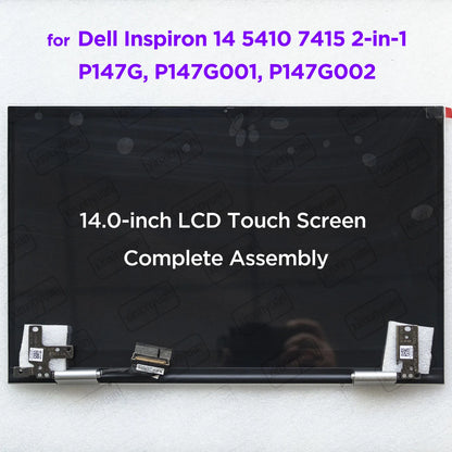 14.0 Laptop LCD Touch Screen Complete Assembly for DELL Inspiron 14 5410 7415 2-in-1 P147G001 P147G002 Display Panel Replacement