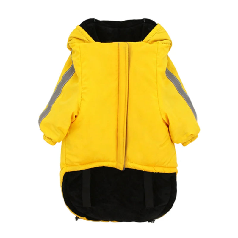Pet Costume Windproof Fleece Dog Clothes Waterproof Comfortable Winter Pet Apparel Warm Reflective Dog Hooded Coat for Dogs